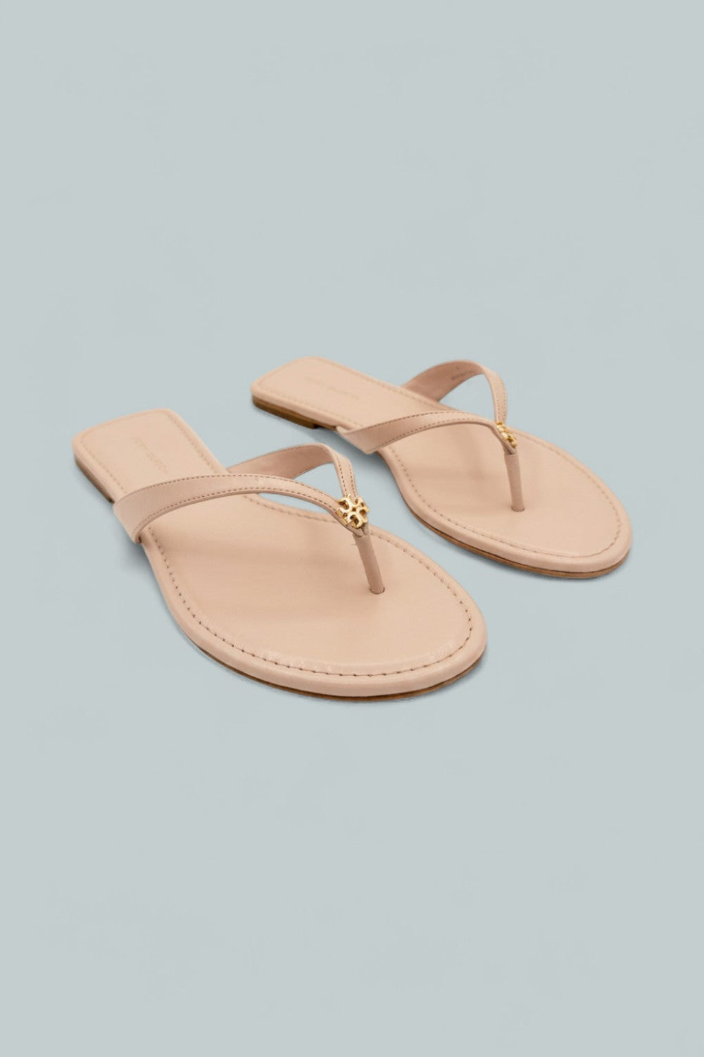 Women’s Capri Leather Flip Flop Sandals - Shell Pink - 9.5 - Sandals