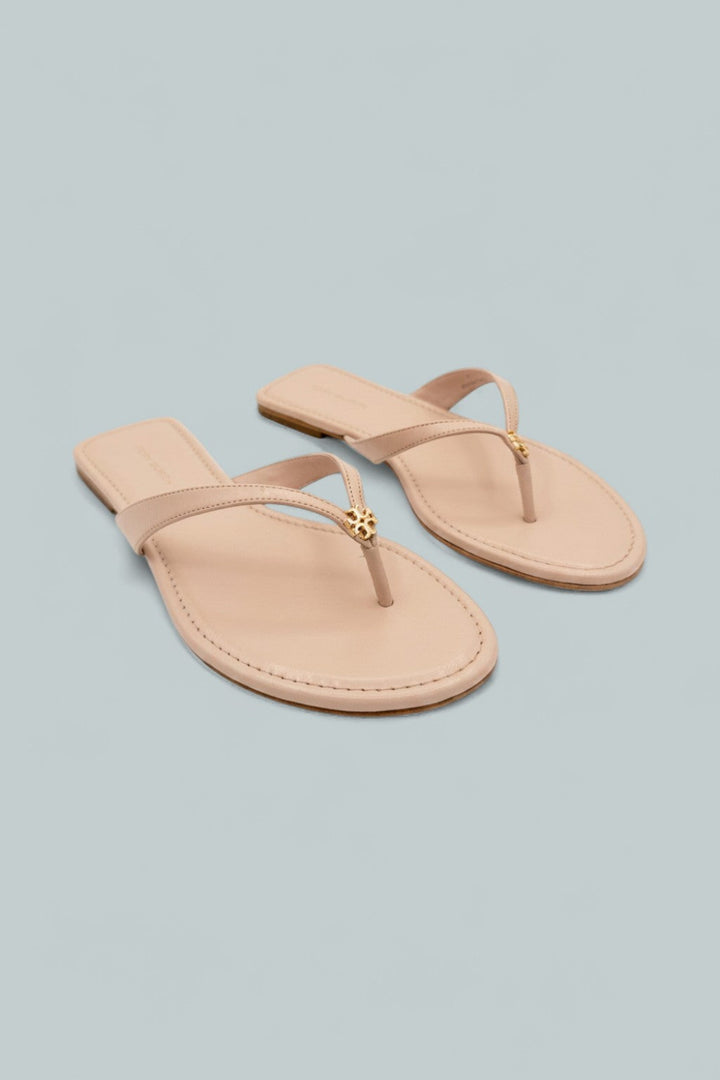 Women’s Capri Leather Flip Flop Sandals - Shell Pink - 9.5 - Sandals