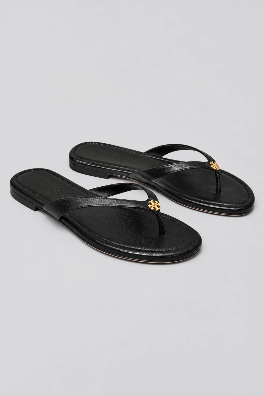 Women’s Capri Leather Flip Flops - Perfect Black - 9.5 - Flip Flop