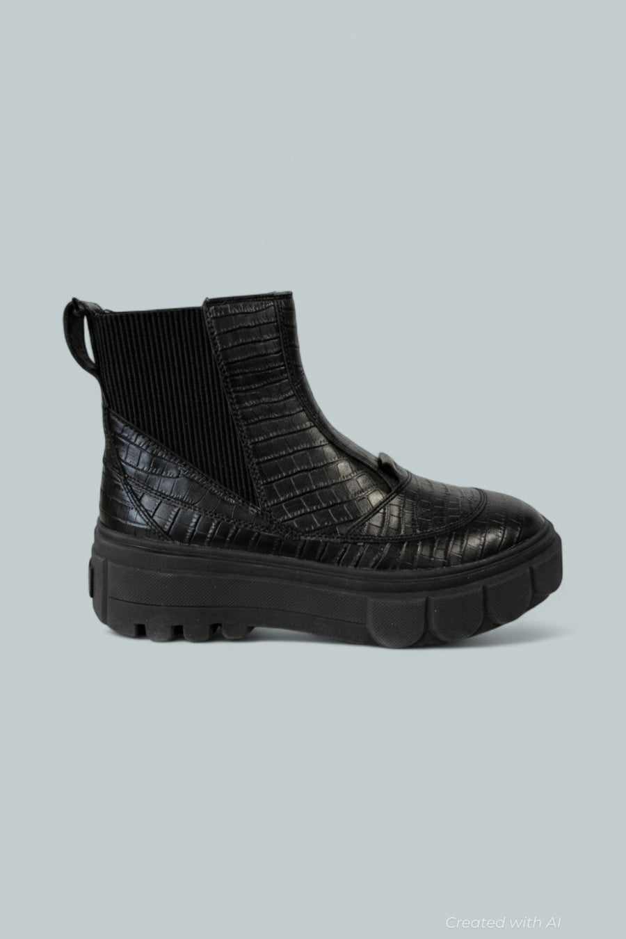 Women’s Caribou X Platform Chelsea Boots - Black/Black - 9.5 - Boots