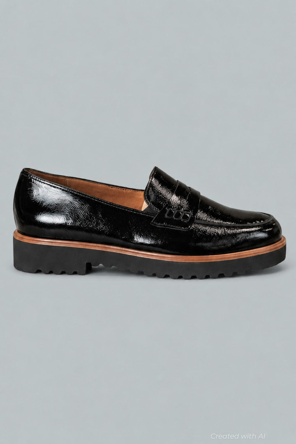 Women’s Carmel Penny Loafers - Back Crinkled Patent - 9.5 - Loafers