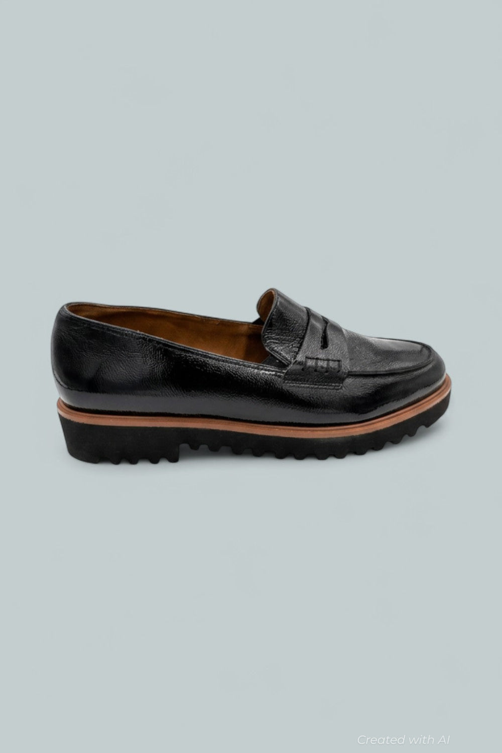 Women’s Carmel Penny Loafers - Black Crinkled Patent - 9 - Loafers