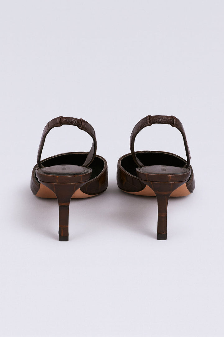 Women’s Caroline Slingback Pumps - Chocolate - Slingback