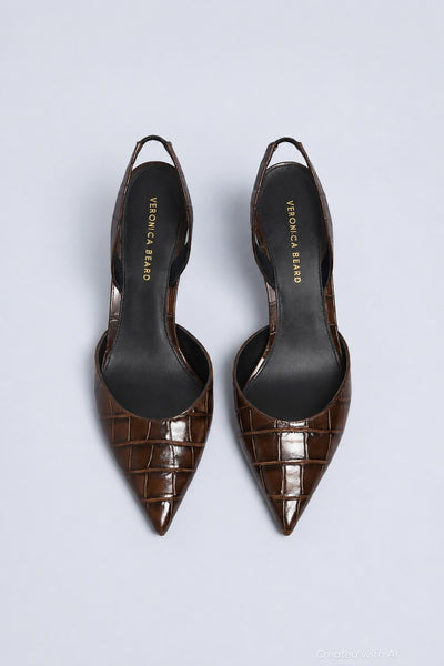 Women’s Caroline Slingback Pumps - Chocolate - Slingback