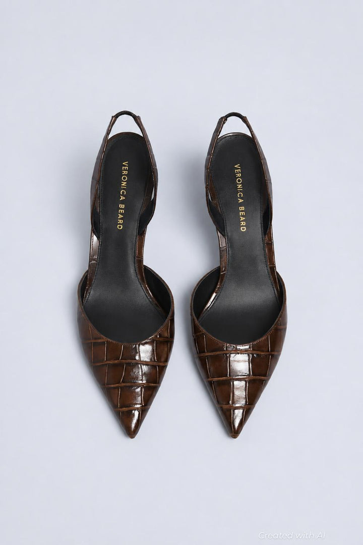 Women’s Caroline Slingback Pumps - Chocolate - Slingback