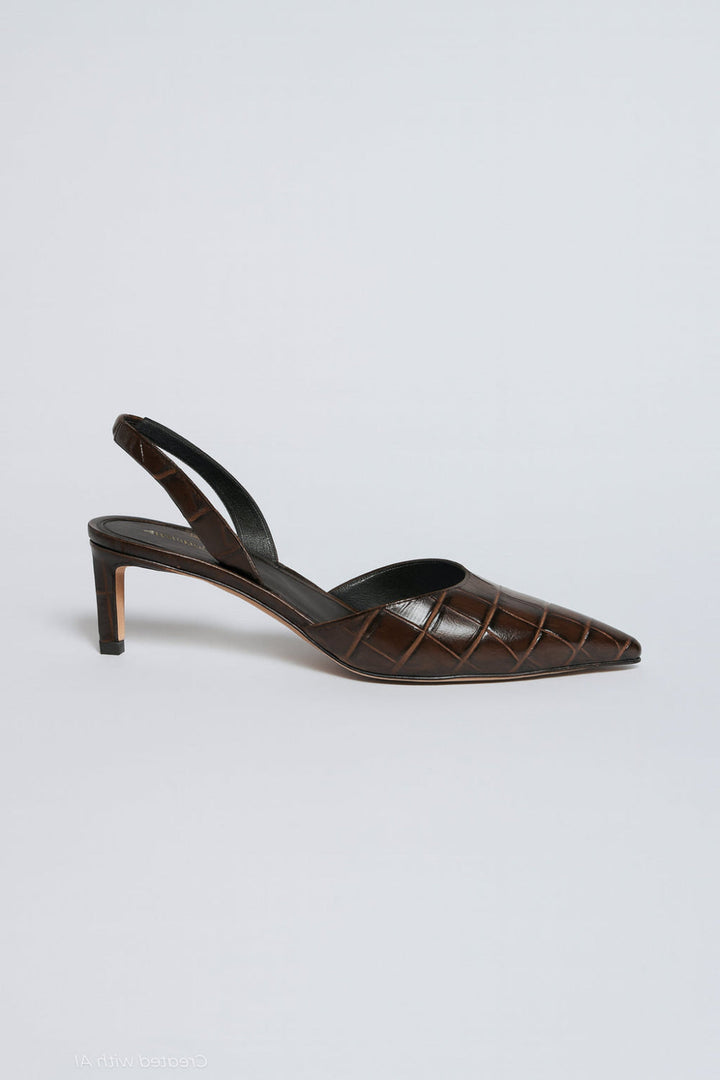 Women’s Caroline Slingback Pumps - Chocolate - Slingback
