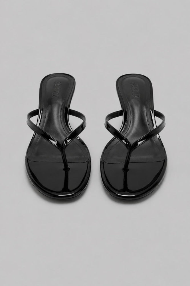 Women’s Carolyn Thong Sandals - Black Patent - Sandal