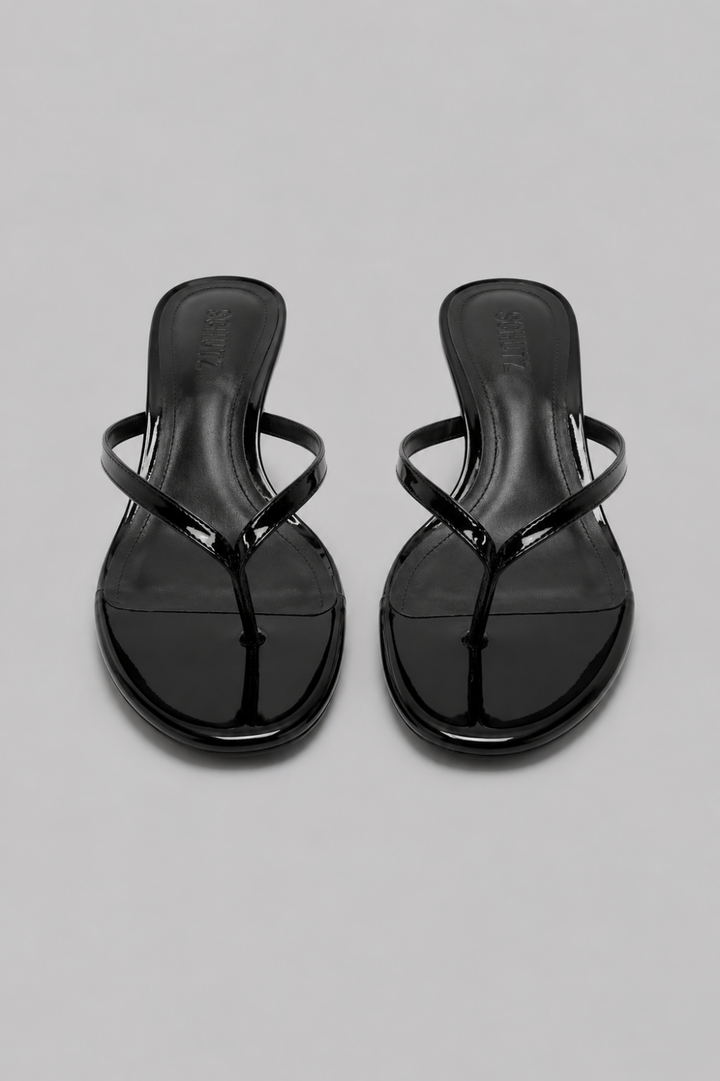 Women’s Carolyn Thong Sandals - Black Patent - Sandal
