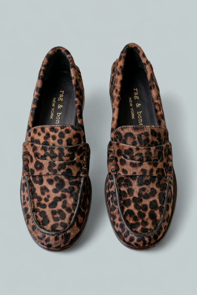 Women’s Carter Calf Hair Penny Loafers - Leopard Cheetah - Loafers
