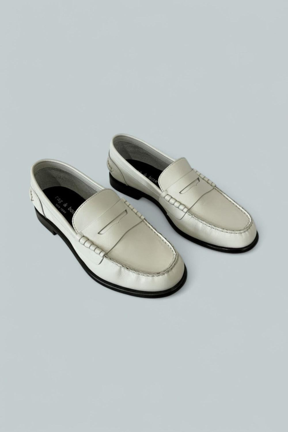 Women’s Carter Leather Loafers - Antique White - 9 US / 39 EU - Loafers