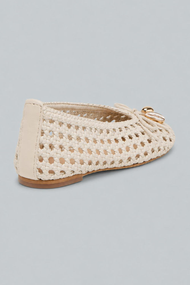 Women’s Cason Charm Woven Flats - Ivory Woven - Flats