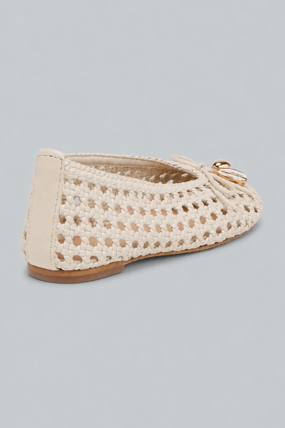 Women’s Cason Charm Woven Flats - Ivory Woven - Flats