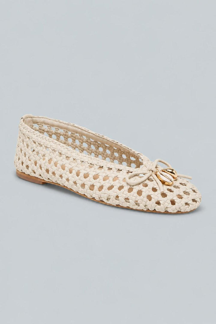 Women’s Cason Charm Woven Flats - Ivory Woven - 8 - Flats