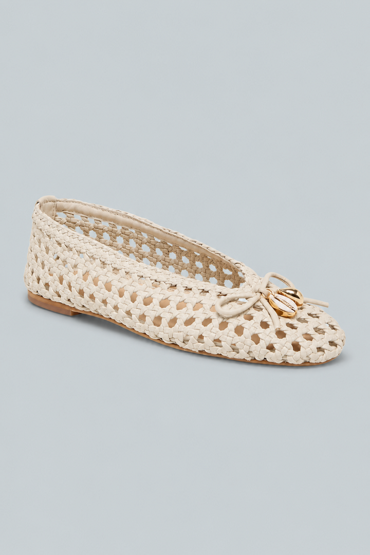 Women’s Cason Charm Woven Flats - Ivory Woven - Flats