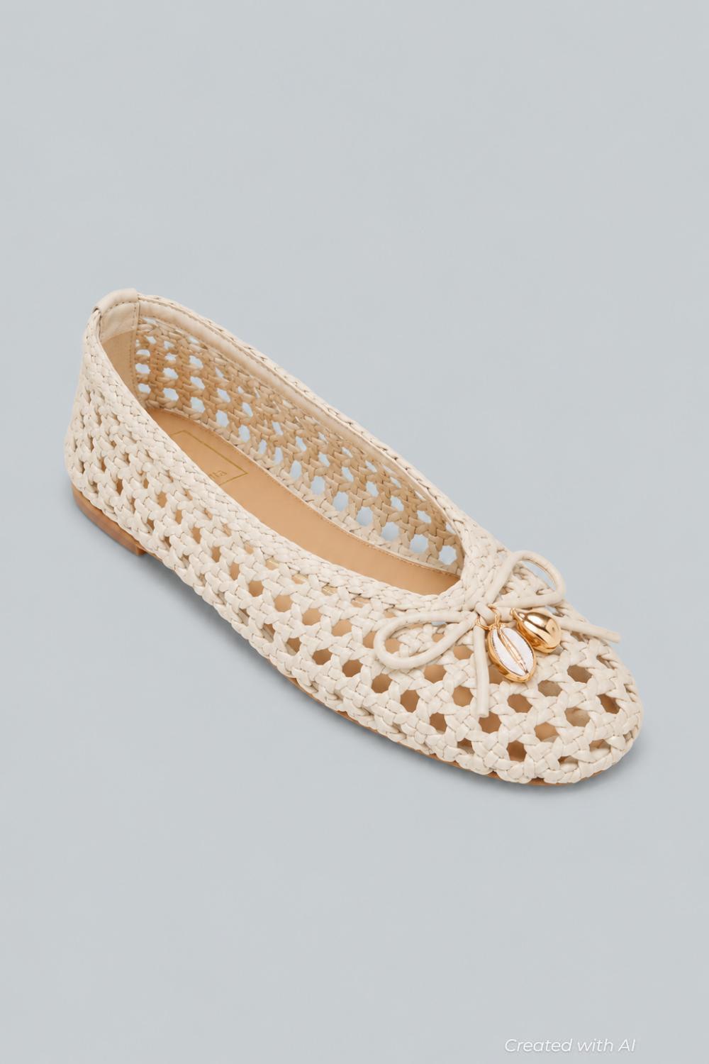 Women’s Cason Charm Woven Flats - Ivory Woven - Flats