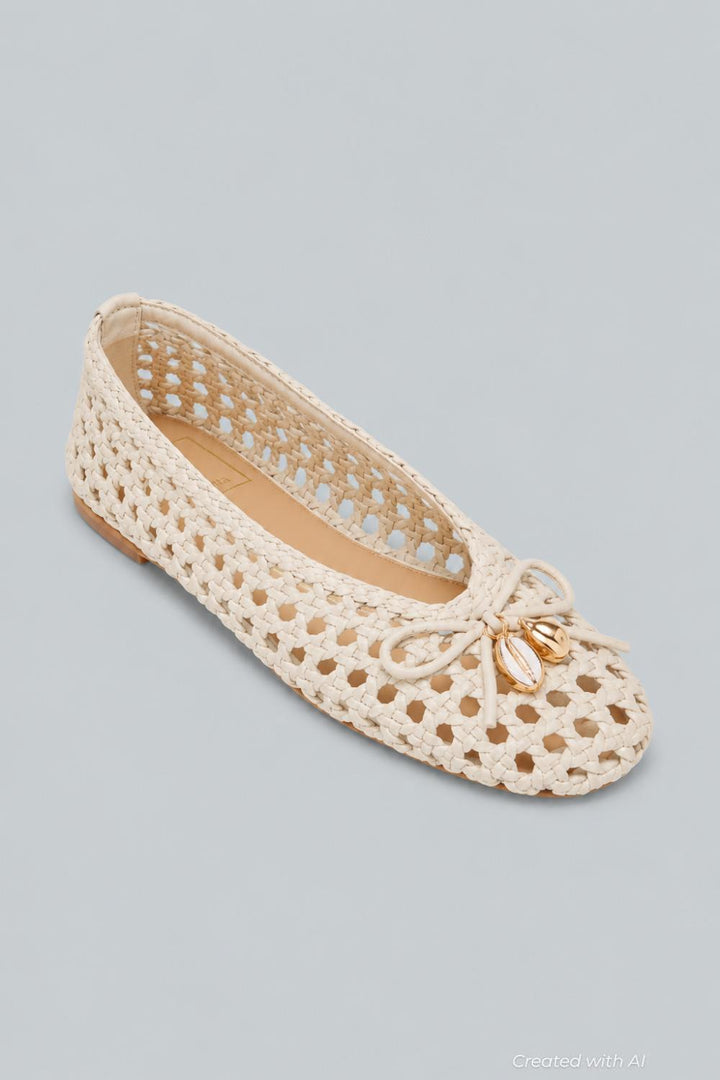 Women’s Cason Charm Woven Flats - Ivory Woven - Flats