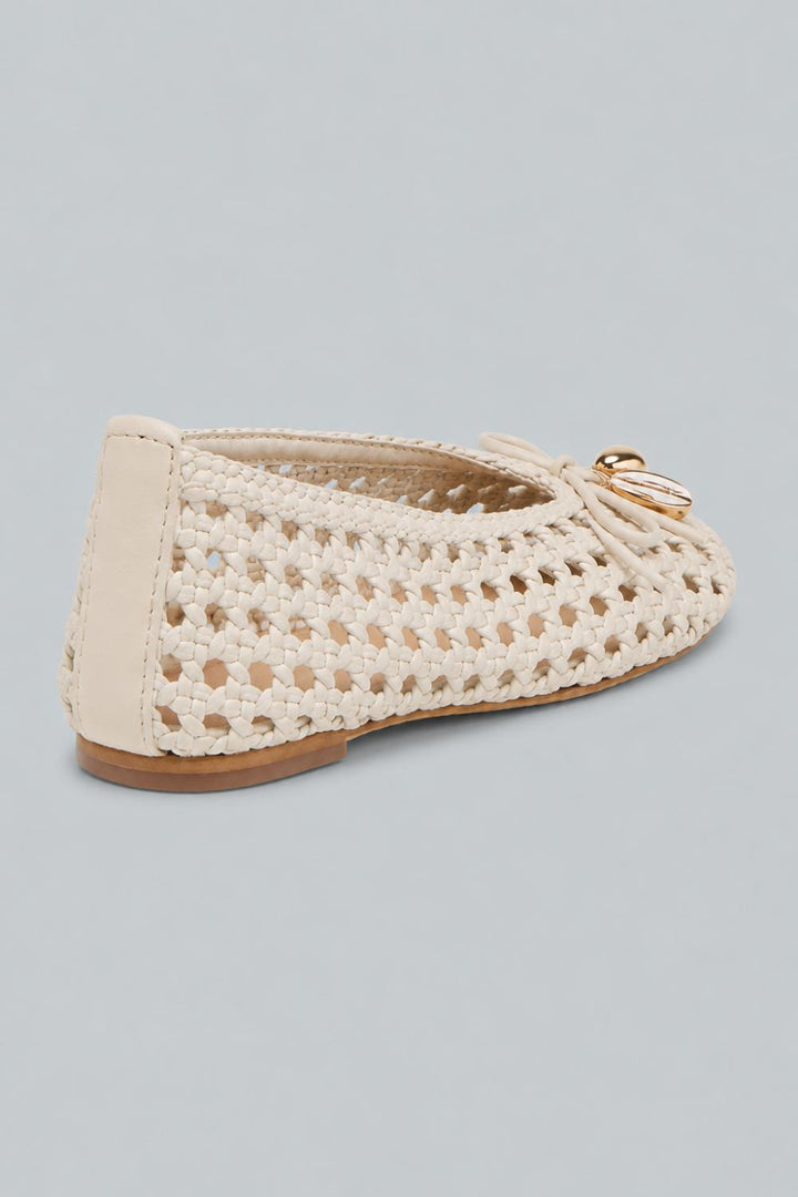 Women’s Cason Charm Woven Flats - Ivory Woven - Flats