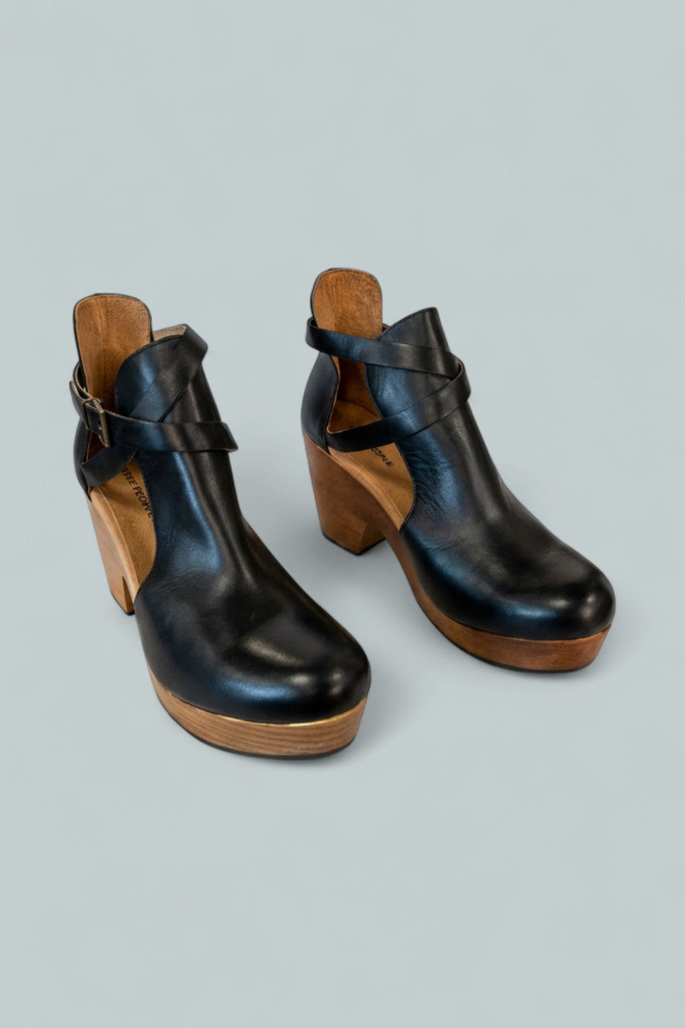 Women’s Cedar Leather Platform Pumps - Black Leather - 7.5 - Heels