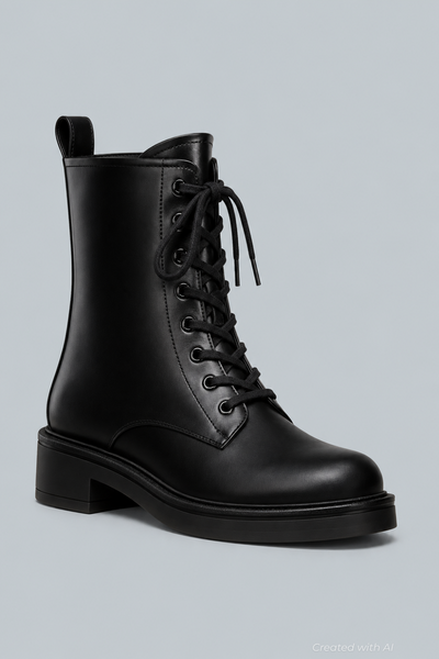 Women’s Celia Lace Up Boots - Black - Boots