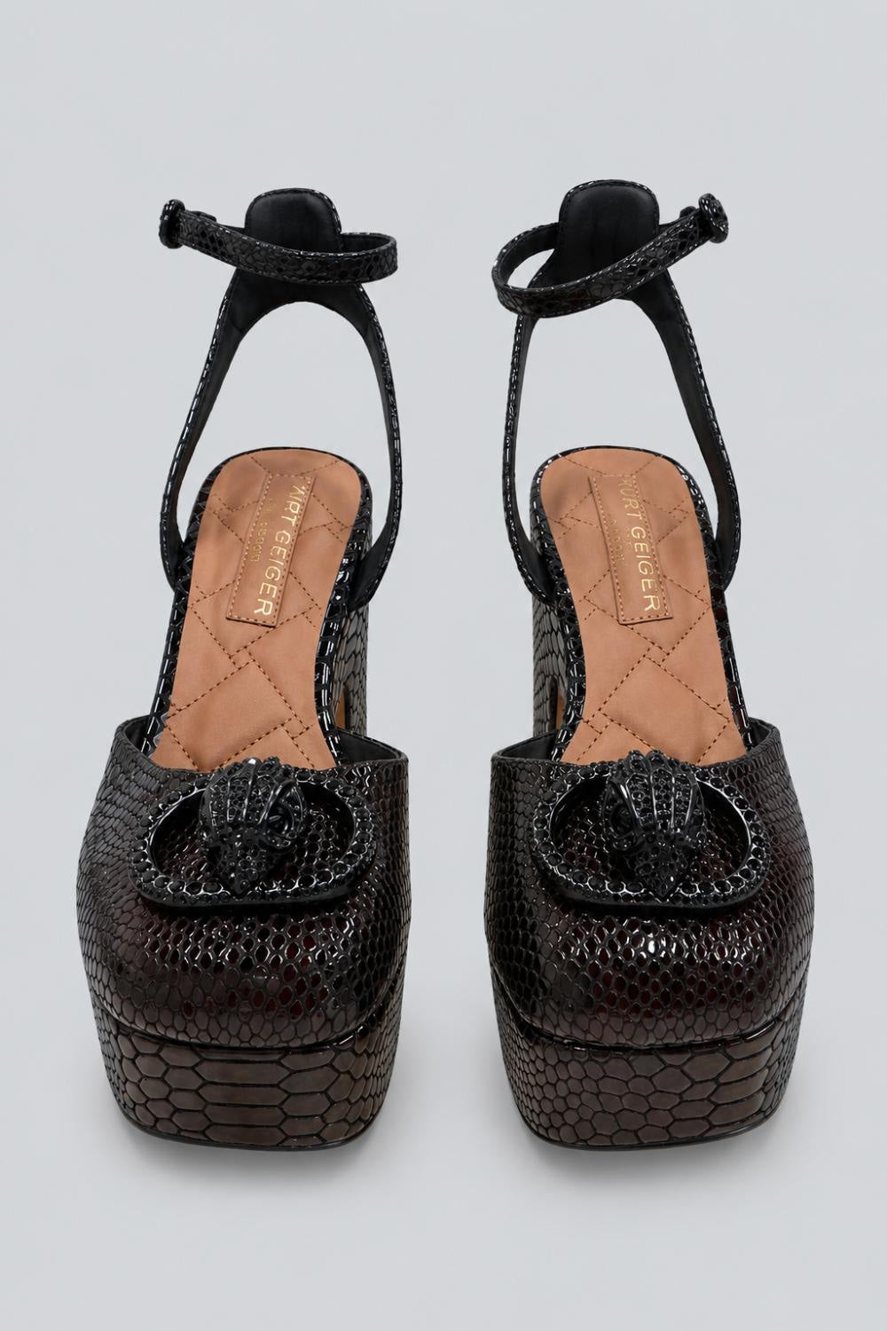 Women’s Chelsea Closed Platform Heel - Black Lizzard - Heels