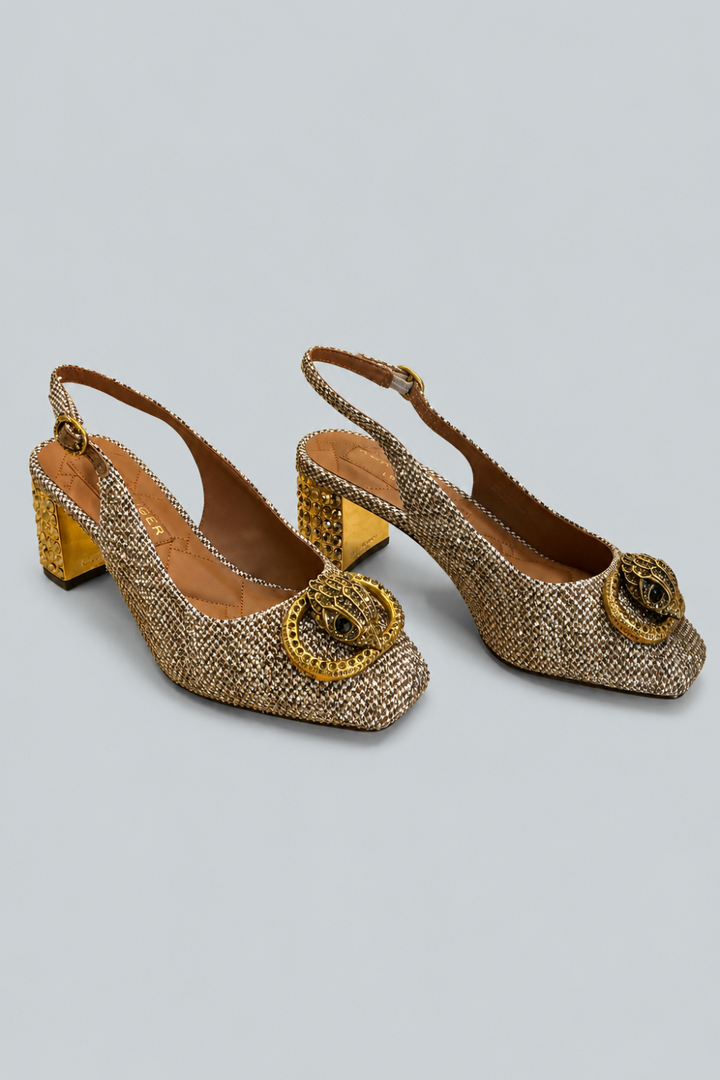 Women’s Chelsea Slingback Pumps - Dark Beige - Slingback