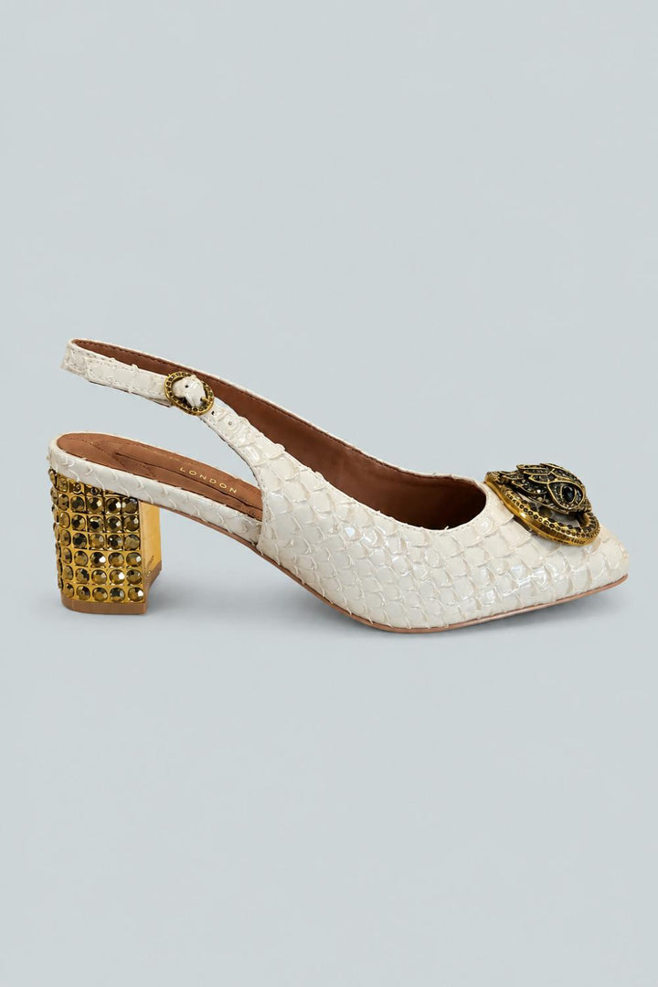 Women’s Chelsea Slingback Pumps - Natural - 8 - Slingback