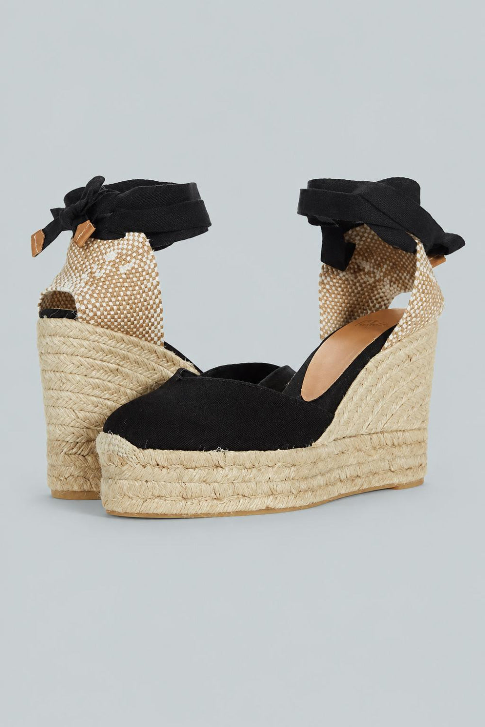 Women’s Chiara Espadrille Wedge Sandals - Negro - 7 US / 37 EU - Sandals