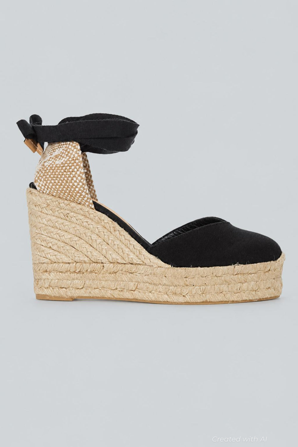Women’s Chiara Espadrille Wedge Sandals - Negro - 7 US / 37 EU - Sandals