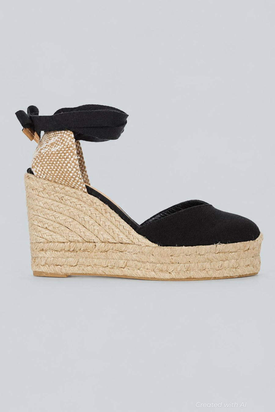 Women’s Chiara Espadrille Wedge Sandals - Negro - 7 US / 37 EU - Sandals