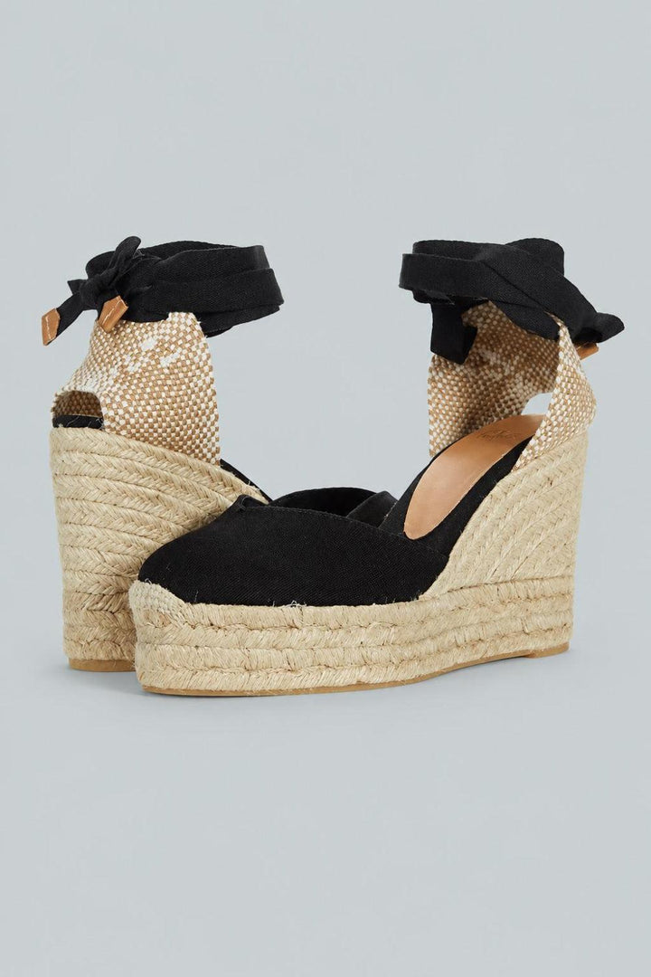 Women’s Chiara Espadrille Wedge Sandals - Negro - 7 US / 37 EU - Sandals