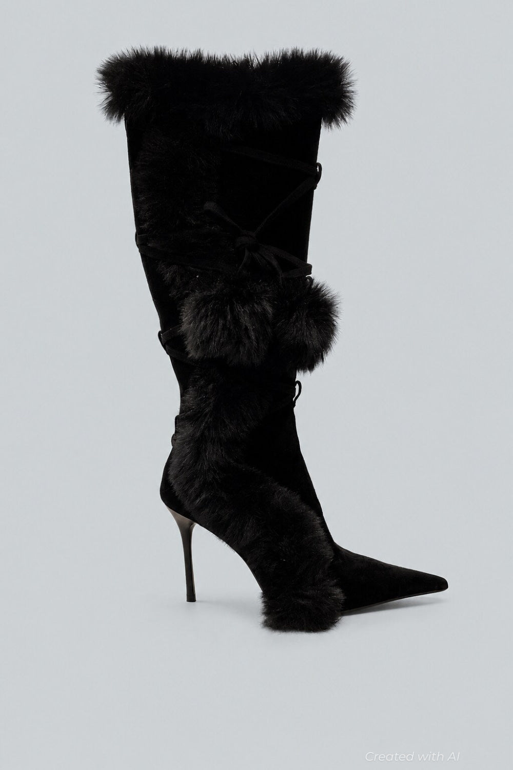 Women’s Chilly Faux Fur Boots - Black Combo - 7 - Boots