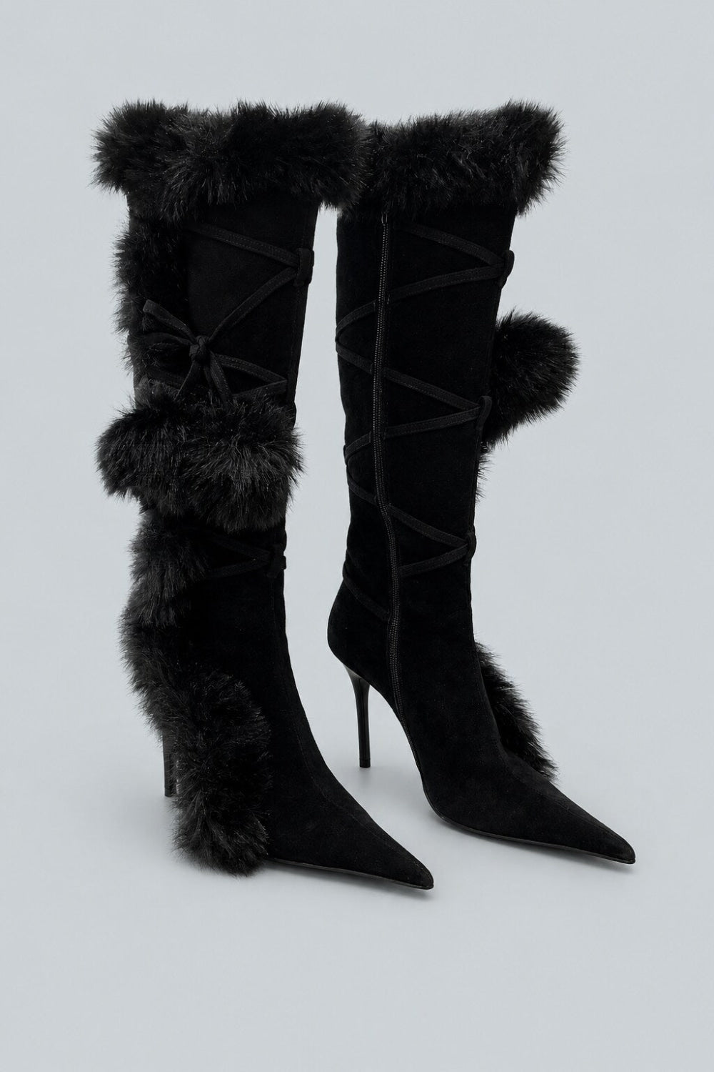 Women’s Chilly Faux Fur Boots - Black Combo - 7 - Boots