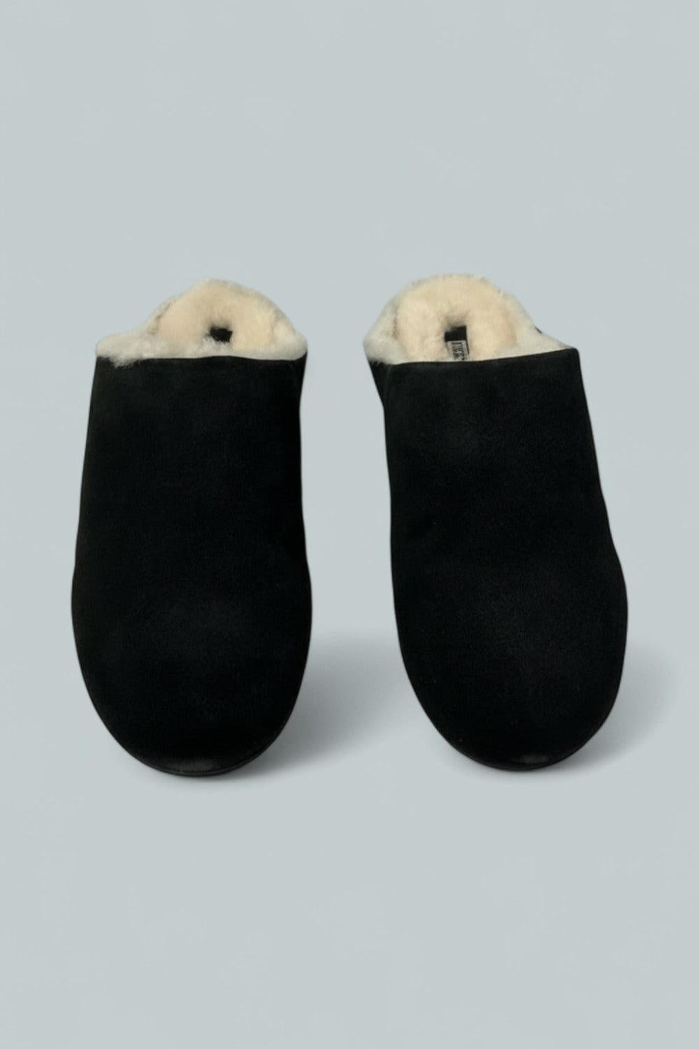 Women’s Chrissie Shearling Slippers - Black - Slip-On