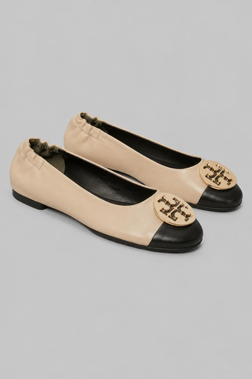 Women’s Claire Cap Toe Ballet Flats - New Cream/Black/Gold - 9.5 - Flats