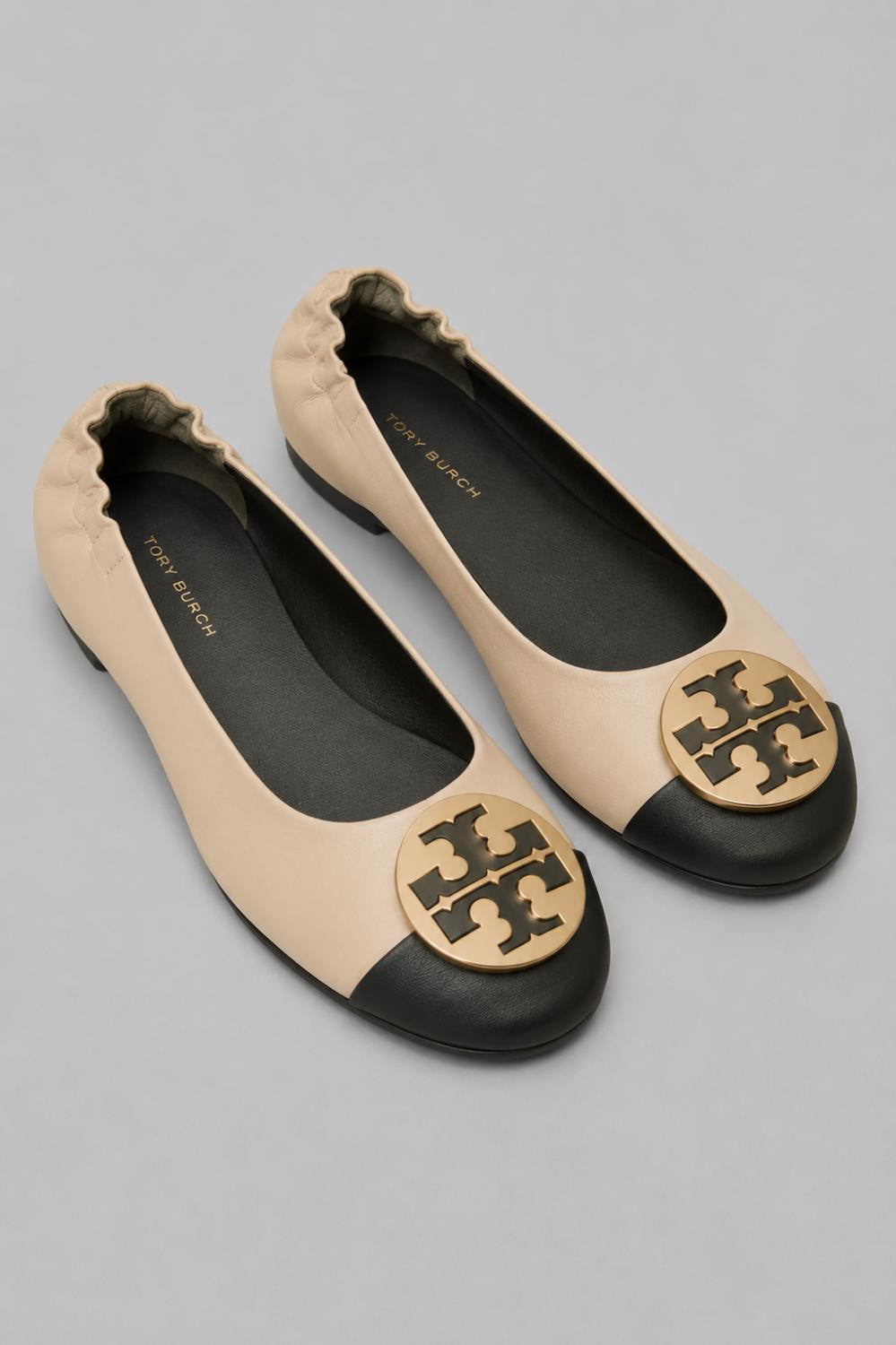 Women’s Claire Cap Toe Ballet Flats - New Cream/Black/Gold - 9.5 - Flats