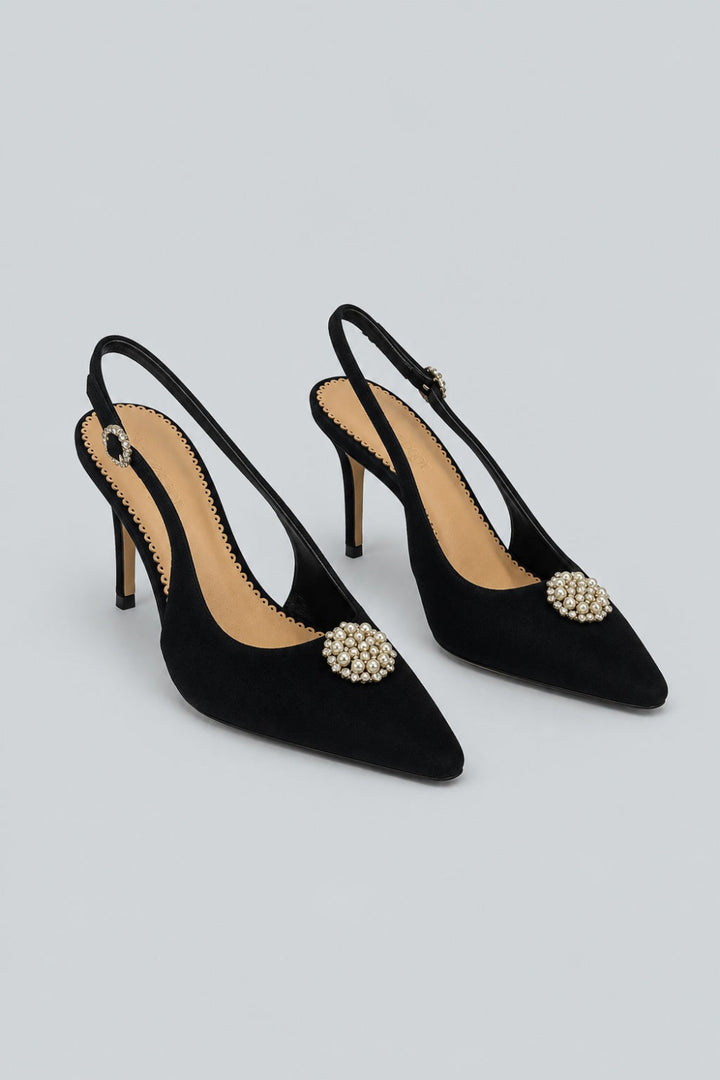Women’s Claire Embellished Pumps - Black - 6 US / 36 EU - Sandal