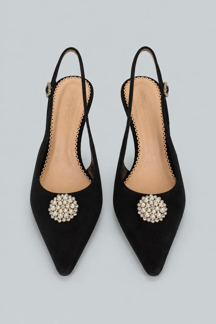 Women’s Claire Embellished Pumps - Black - 6 US / 36 EU - Sandal