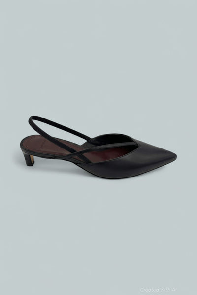 Women’s Clara Pointed Slingback Pumps - Black - 7 - Slingback