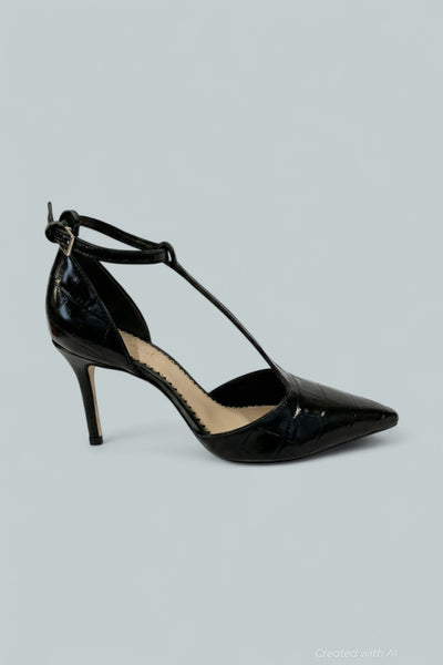 Women’s Clara T Strap Pumps - Black - 6 US / 36 EU - Sandal