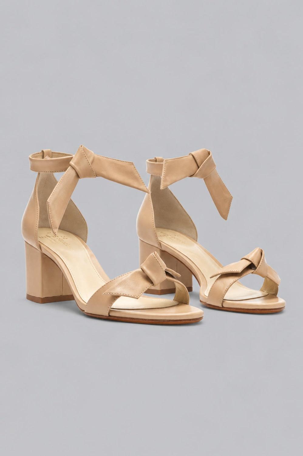 Women’s Clarita Ankle Tie Block Heel Sandals - Beige - 8.5 US / 38.5 EU - Sandals