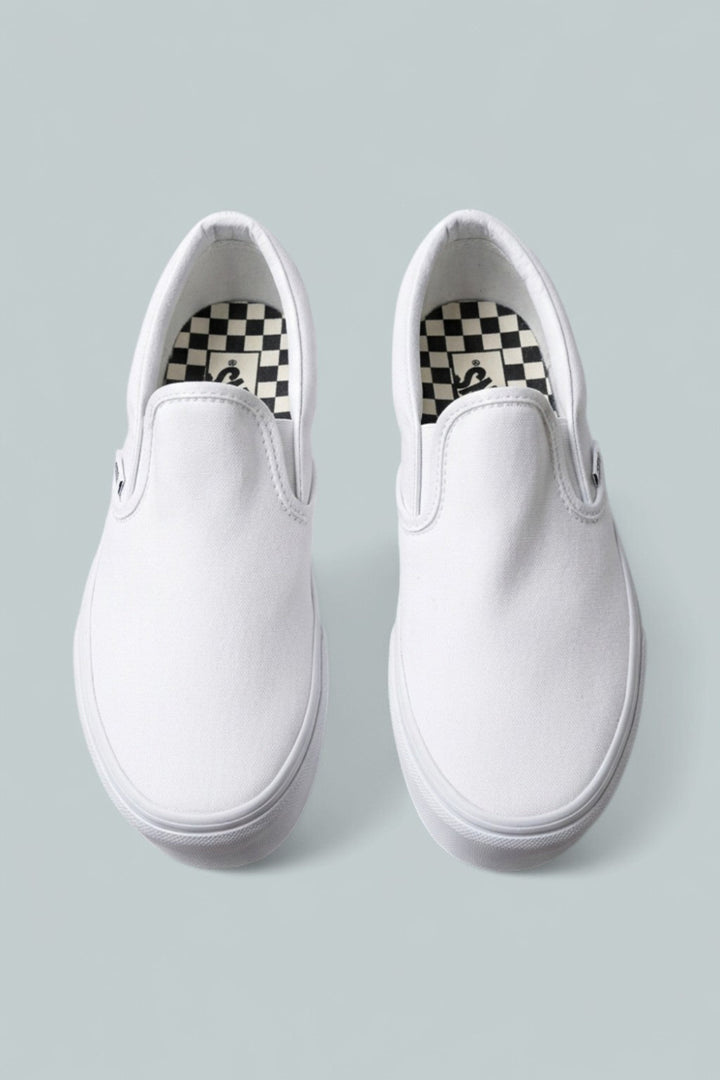 Women’s Classic Slip On Platform Sneakers - True White - 6 WMN / 4.5 MEN - Slip-On
