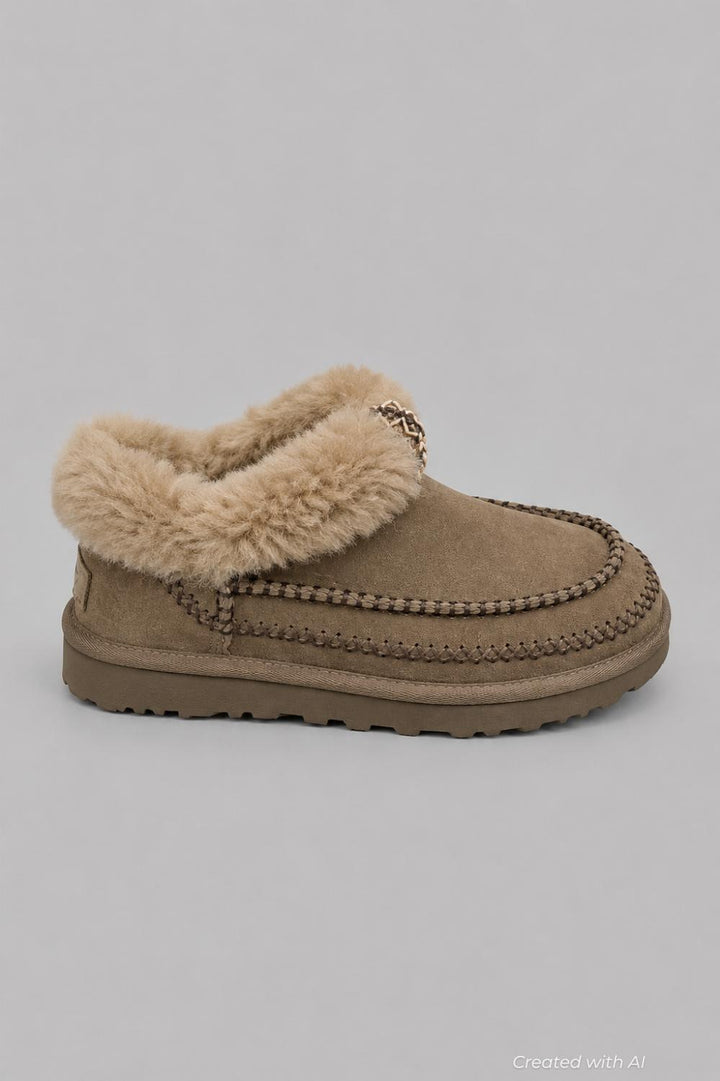Women’s Classic Ultra Mini Alpine Sheepskin Classic Boots - Hickory - 6 - Boots