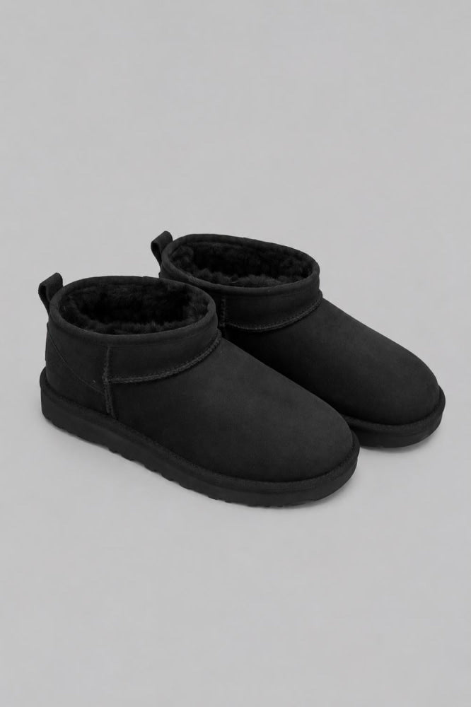 Women’s Classic Ultra Mini Shearling Booties - Black - Bootie