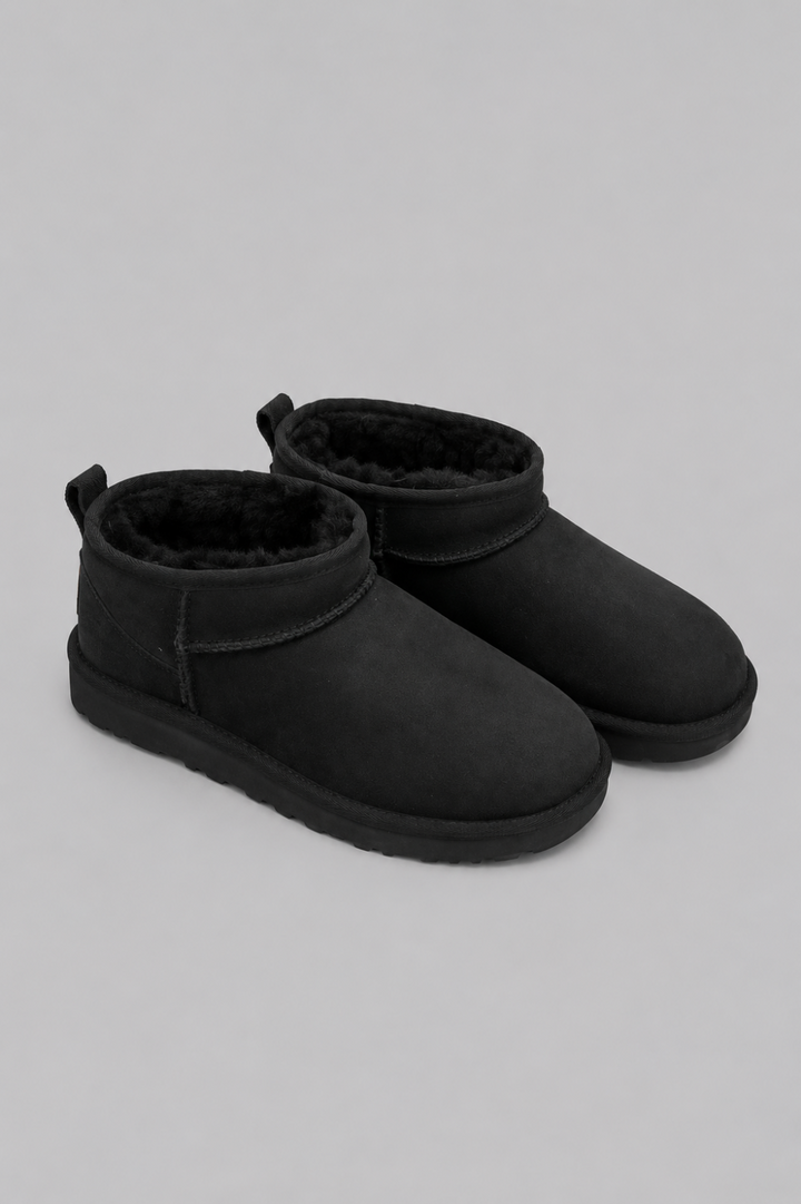 Women’s Classic Ultra Mini Shearling Booties - Black - Bootie