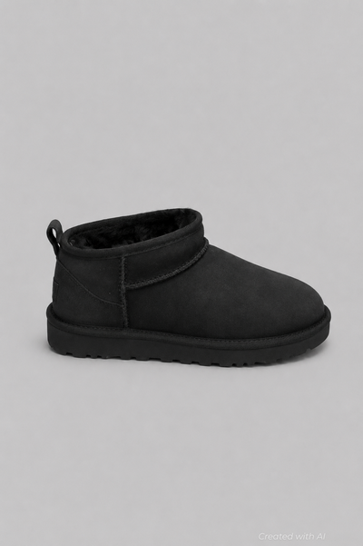 Women’s Classic Ultra Mini Shearling Booties - Black - Bootie