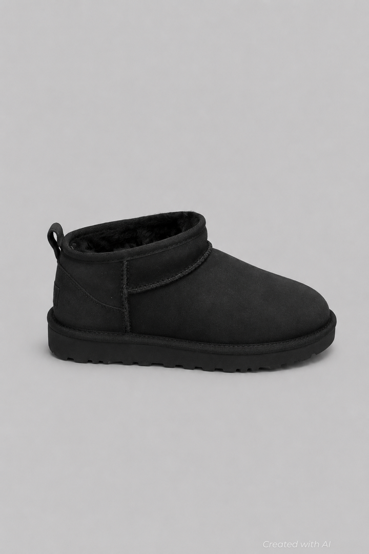 Women’s Classic Ultra Mini Shearling Booties - Black - Bootie