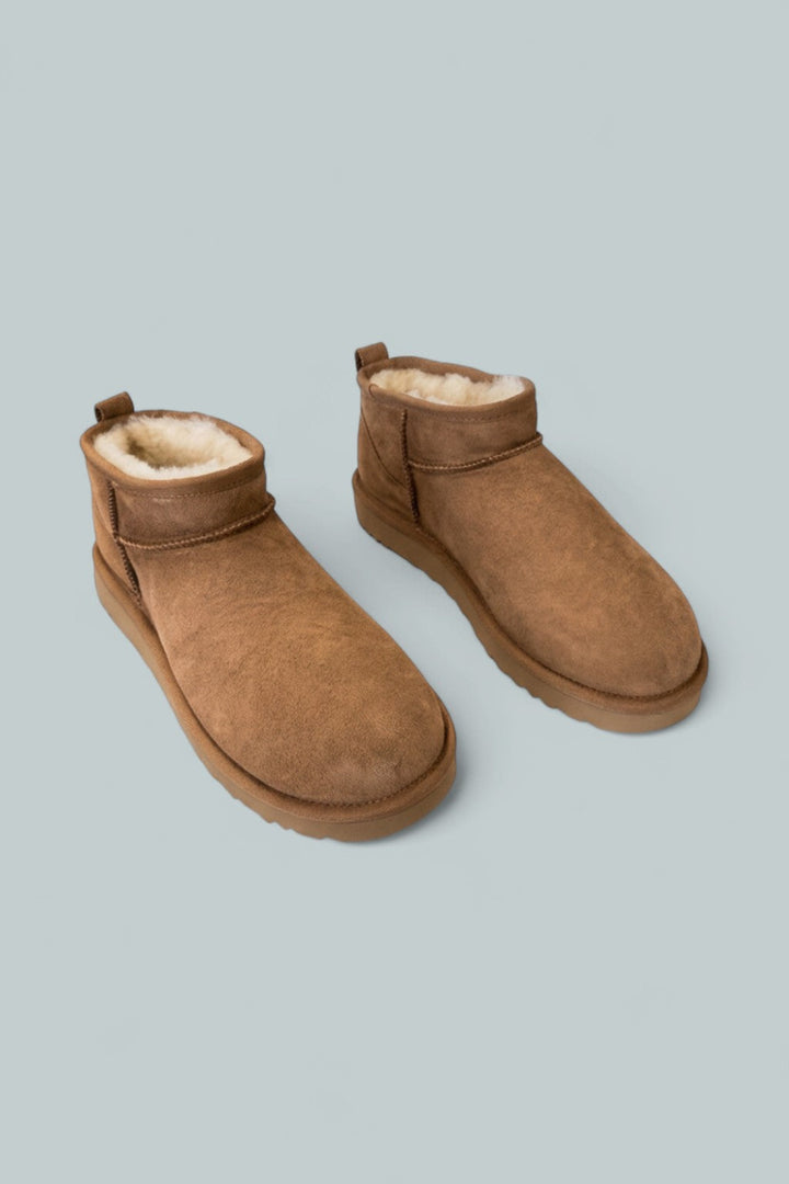 Women’s Classic Ultra Mini Shearling Booties - Chestnut - 7 - Bootie