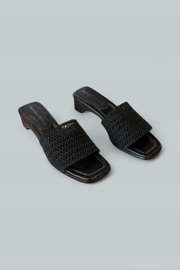 Women’s Clodie Woven Mules - Black - 7 - Mules