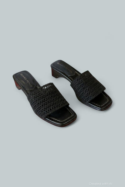Women’s Clodie Woven Mules - Black - 7 - Mules