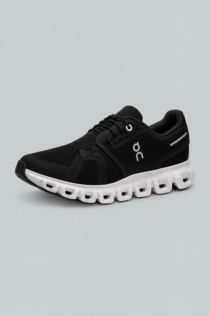 Women’s Cloud 6 Wide Running Sneakers - Black/White - Sneaker